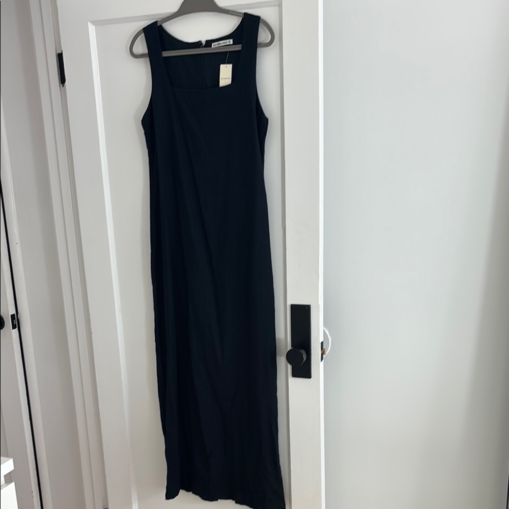 Abercrombie Linen-Blend Shift Maxi Dress